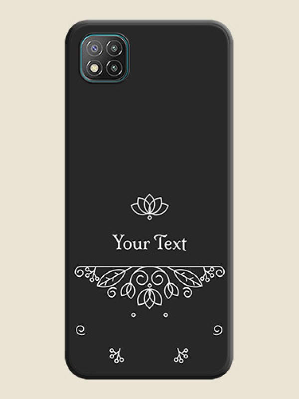 Custom Lotus Garden Custom Text On Space Black Personalized Soft Matte Phone Covers -Poco C3 - alternate view