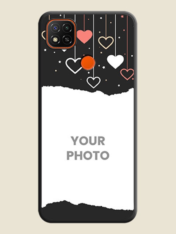 Custom Love Hangings with Splash Wave Picture on Space Black Custom Soft Matte Phone Back Cover - Poco C31 - alternate view