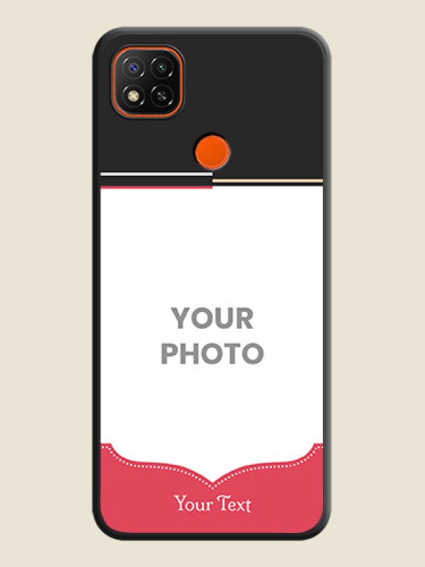 Custom Classic Plain Design with Name on Photo on Space Black Soft Matte Phone Cover - Poco C31 - alternate view