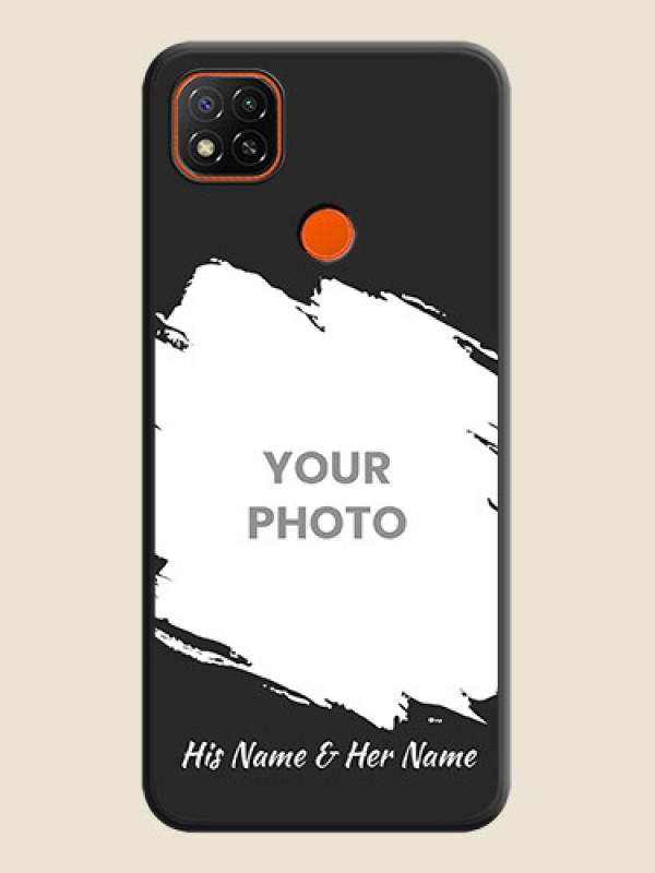 Custom Grunge Brush Strokes on Photo on Space Black Soft Matte Back Cover - Poco C31 - alternate view