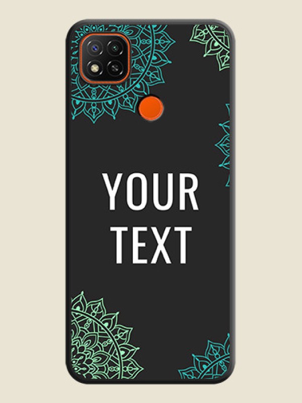 Custom Your Name with Floral Design on Space Black Custom Soft Matte Back Cover - Poco C31 - alternate view