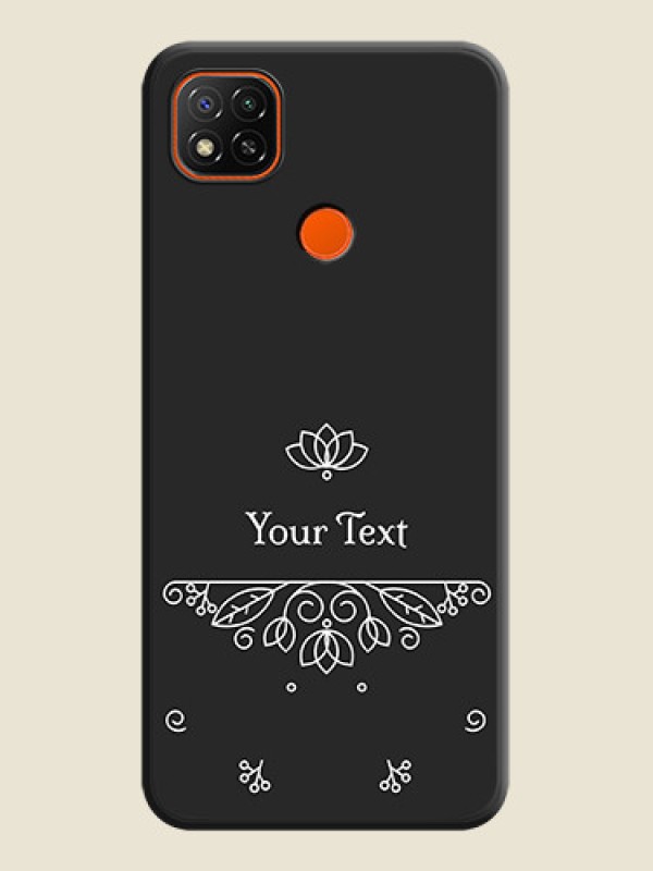 Custom Lotus Garden Custom Text On Space Black Personalized Soft Matte Phone Covers -Poco C31 - alternate view