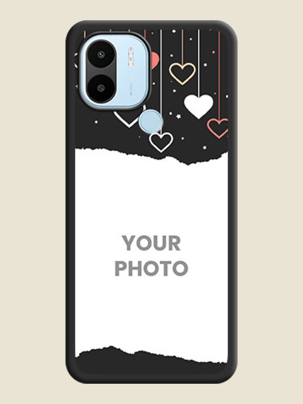 Custom Love Hangings with Splash Wave Picture on Space Black Custom Soft Matte Phone Back Cover - Poco C51 - alternate view