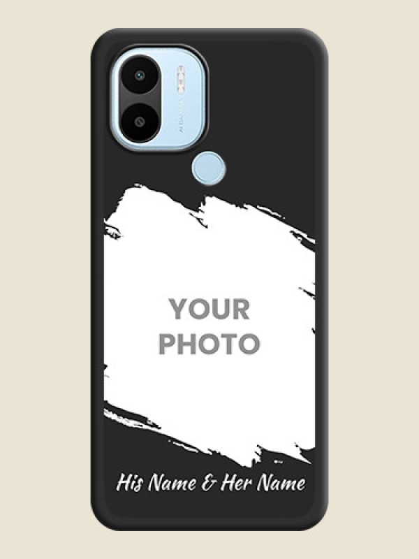 Custom Grunge Brush Strokes on Photo on Space Black Soft Matte Back Cover - Poco C51 - alternate view