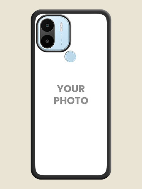 Custom Full Single Pic Upload On Space Black Personalized Soft Matte Phone Covers -Poco C51 - alternate view