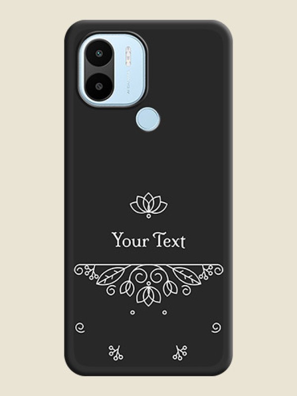 Custom Lotus Garden Custom Text On Space Black Personalized Soft Matte Phone Covers -Poco C51 - alternate view