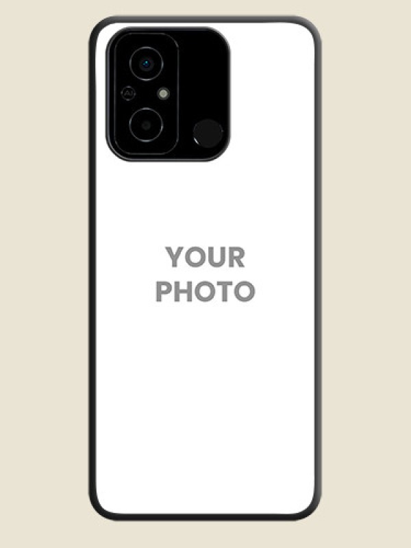 Custom Full Single Pic Upload On Space Black Personalized Soft Matte Phone Covers -Poco C55 - alternate view