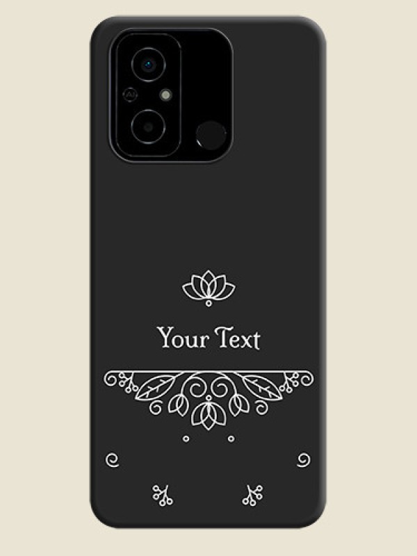 Custom Lotus Garden Custom Text On Space Black Personalized Soft Matte Phone Covers -Poco C55 - alternate view