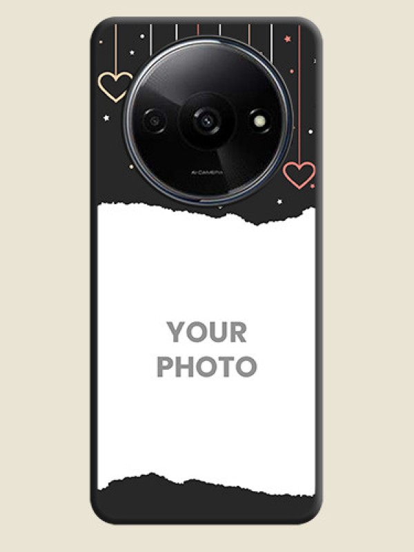 Custom Love Hangings with Splash Wave Picture on Space Black Custom Soft Matte Phone Back Cover - Poco C61 - alternate view
