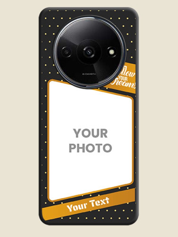 Custom Follow Your Dreams with White Dots on Space Black Custom Soft Matte Phone Cases - Poco C61 - alternate view