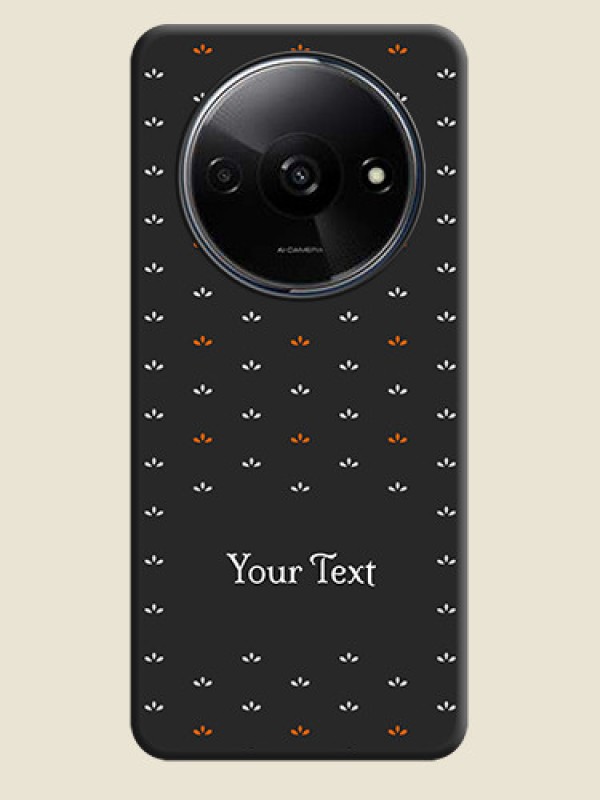 Custom Simple Pattern With Custom Text On Space Black Personalized Soft Matte Phone Covers - Poco C61 - alternate view
