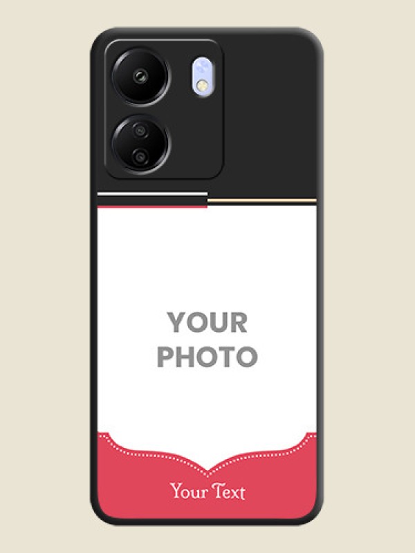 Custom Classic Plain Design with Name On Space Black Custom Soft Matte Mobile Back Cover - Poco C65 - alternate view
