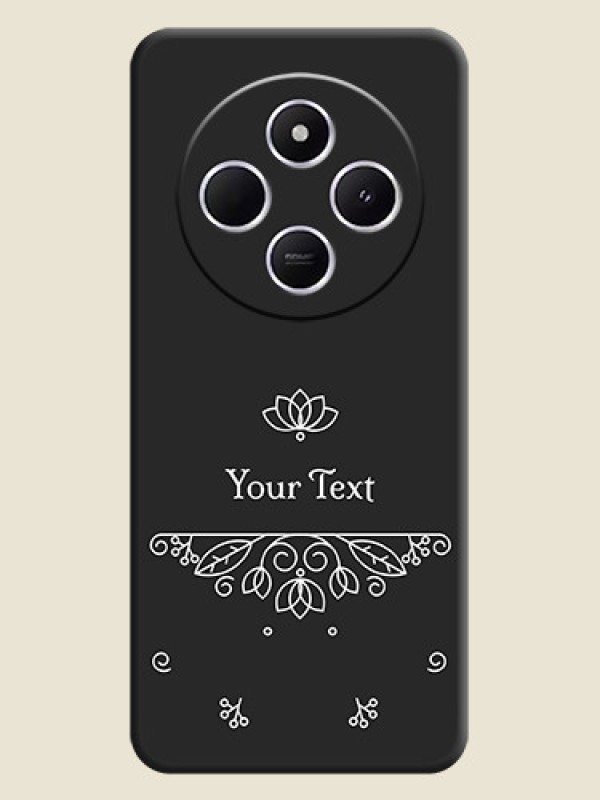 Custom Lotus Garden Custom Text On Space Black Custom Soft Matte Mobile Back Cover - Poco C75 5G - alternate view