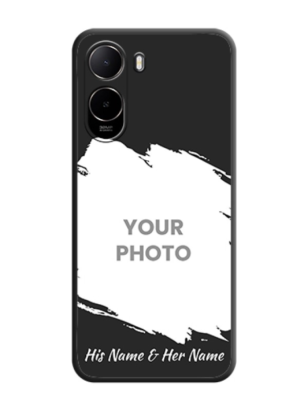 Custom Grunge Brush Strokes on Photo On Space Black Custom Soft Matte Mobile Back Cover - Poco C81 - alternate view