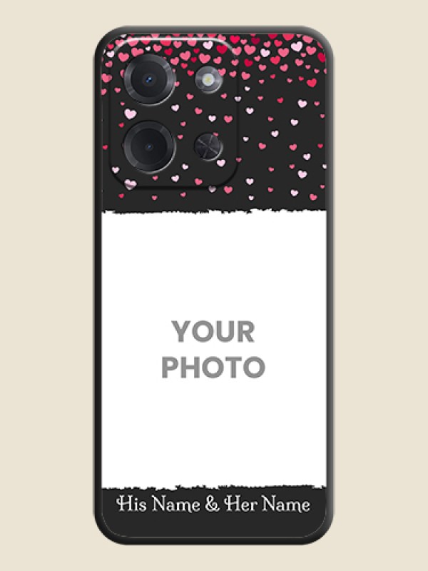 Custom Fall in Love with Your Partner on Photo On Space Black Custom Soft Matte Mobile Back Cover - Poco C85 5G - alternate view