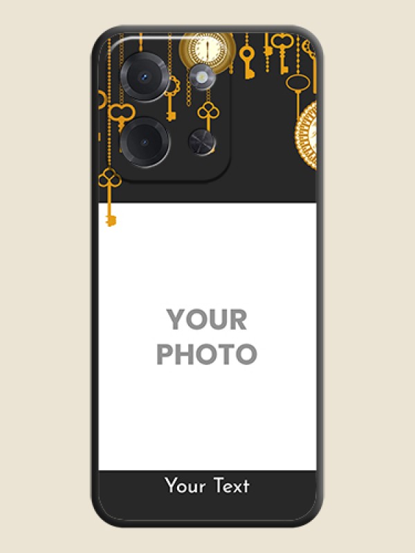 Custom Decorative Design with Text On Space Black Custom Soft Matte Mobile Back Cover - Poco C85 5G - alternate view
