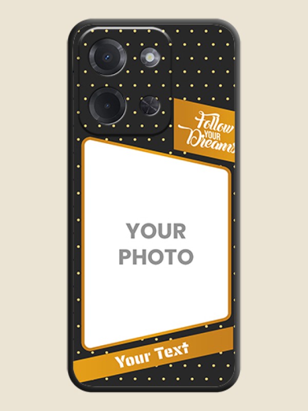 Custom Follow Your Dreams with White Dots On Space Black Custom Soft Matte Mobile Back Cover - Poco C85 5G - alternate view