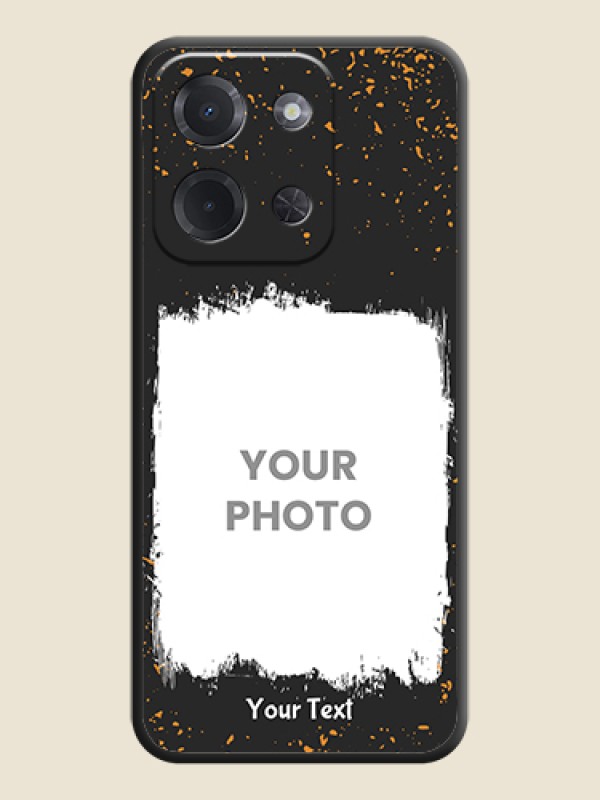 Custom Spray Free Design on Photo On Space Black Custom Soft Matte Mobile Back Cover - Poco C85 5G - alternate view