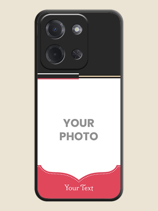 Custom Classic Plain Design with Name On Space Black Custom Soft Matte Mobile Back Cover - Poco C85 5G - alternate view