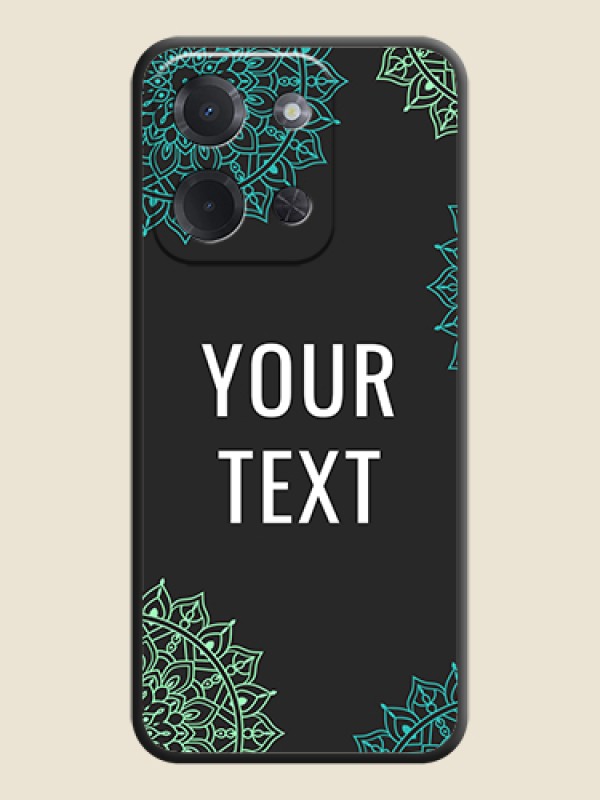 Custom Your Name with Floral Design On Space Black Custom Soft Matte Mobile Back Cover - Poco C85 5G - alternate view
