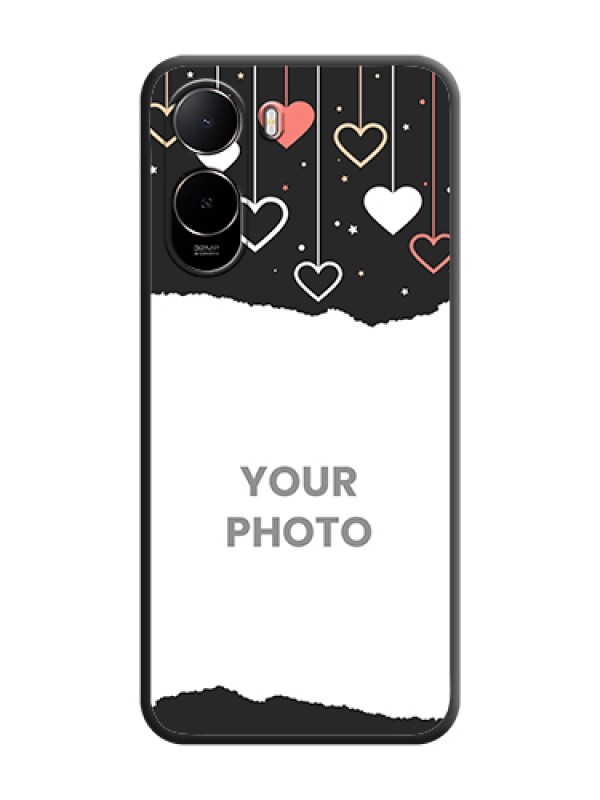 Custom Love Hangings with Splash Wave Picture On Space Black Custom Soft Matte Mobile Back Cover - Poco C85X 5G - alternate view