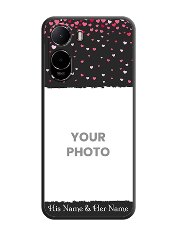 Custom Fall in Love with Your Partner on Photo On Space Black Custom Soft Matte Mobile Back Cover - Poco C85X 5G - alternate view