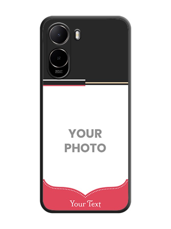 Custom Classic Plain Design with Name On Space Black Custom Soft Matte Mobile Back Cover - Poco C85X 5G - alternate view