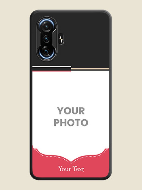 Custom Classic Plain Design with Name on Photo on Space Black Soft Matte Phone Cover - POco F3 GT - alternate view