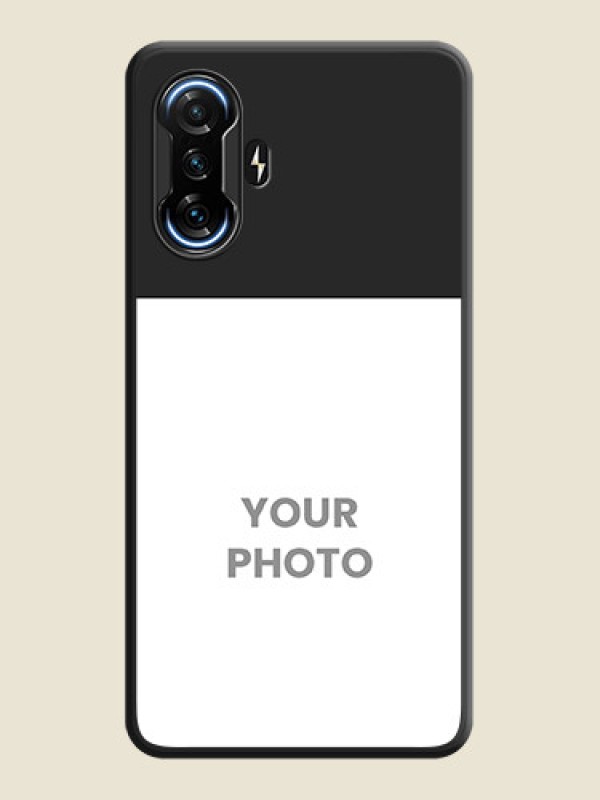 Custom Image Upload With Space Black Color On Custom Soft Matte Mobile Back Cover - Poco F3 Gt - alternate view