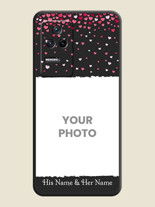 Custom Fall in Love with Your Partner  on Photo on Space Black Soft Matte Phone Cover - Poco F4 5G - alternate view