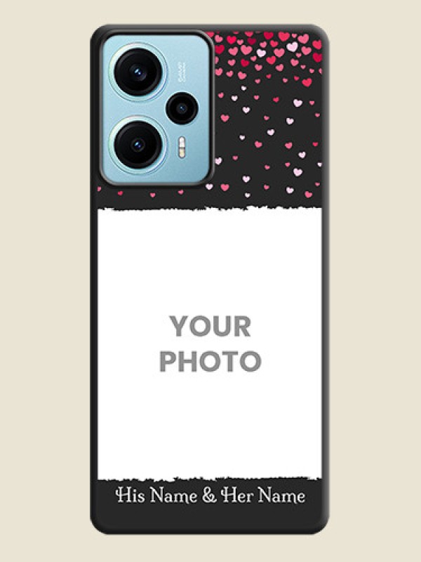 Custom Fall in Love with Your Partner on Photo On Space Black Custom Soft Matte Mobile Back Cover - Poco F5 - alternate view