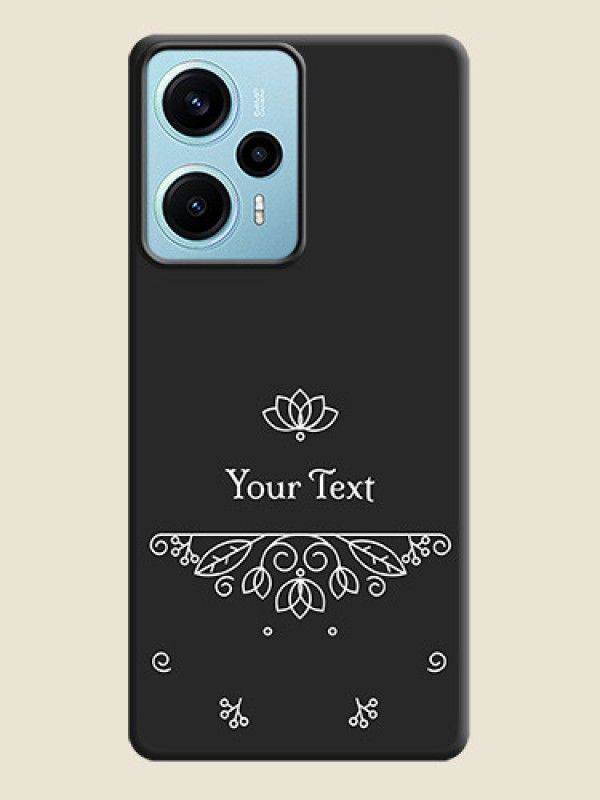 Custom Lotus Garden Custom Text On Space Black Custom Soft Matte Mobile Back Cover - Poco F5 - alternate view