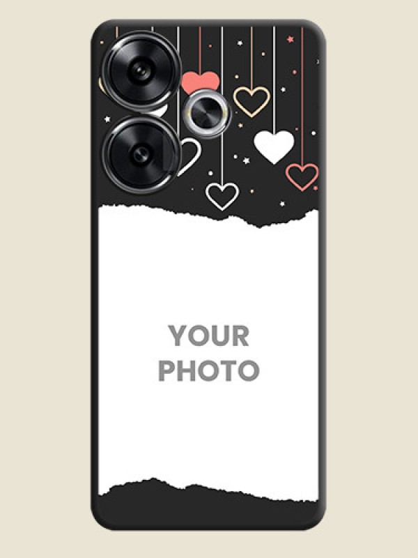 Custom Love Hangings with Splash Wave Picture On Space Black Custom Soft Matte Mobile Back Cover - Poco F6 5G - alternate view