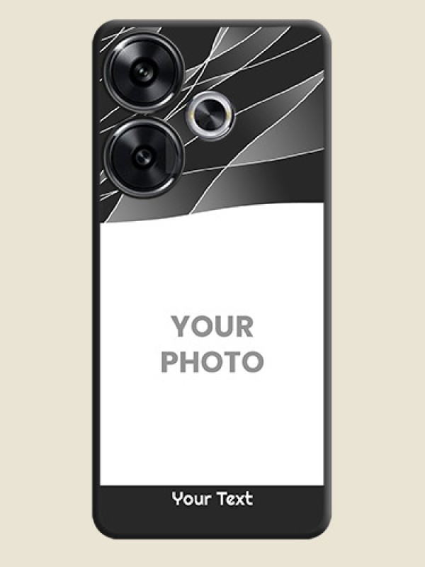 Custom Mixed Wave Lines on Photo On Space Black Custom Soft Matte Mobile Back Cover - Poco F6 5G - alternate view