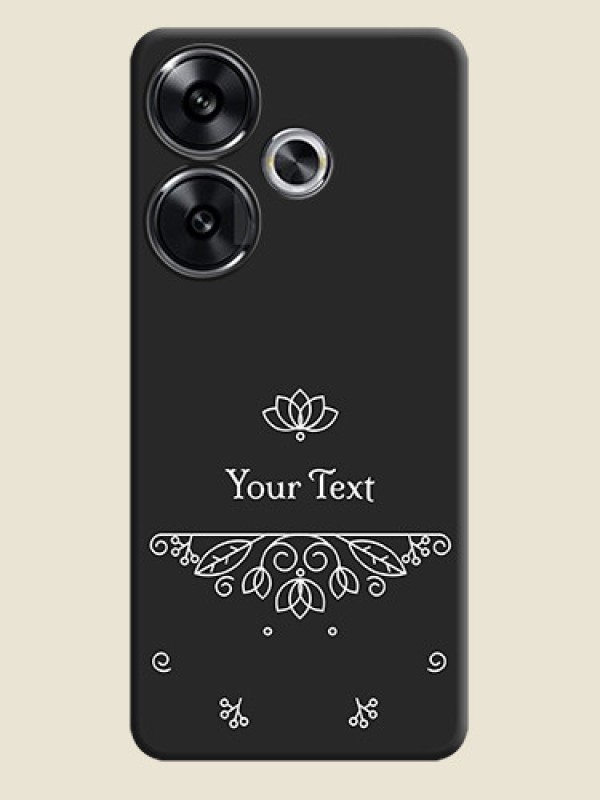 Custom Lotus Garden Custom Text On Space Black Custom Soft Matte Mobile Back Cover - Poco F6 5G - alternate view