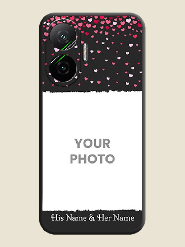 Custom Fall in Love with Your Partner on Photo On Space Black Custom Soft Matte Mobile Back Cover - Poco F7 5G - alternate view