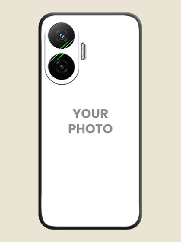 Custom Full Single Pic Upload On Space Black Custom Soft Matte Mobile Back Cover - Poco F7 5G - alternate view