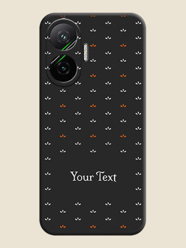 Custom Simple Pattern With Custom Text On Space Black Custom Soft Matte Mobile Back Cover - Poco F7 5G - alternate view