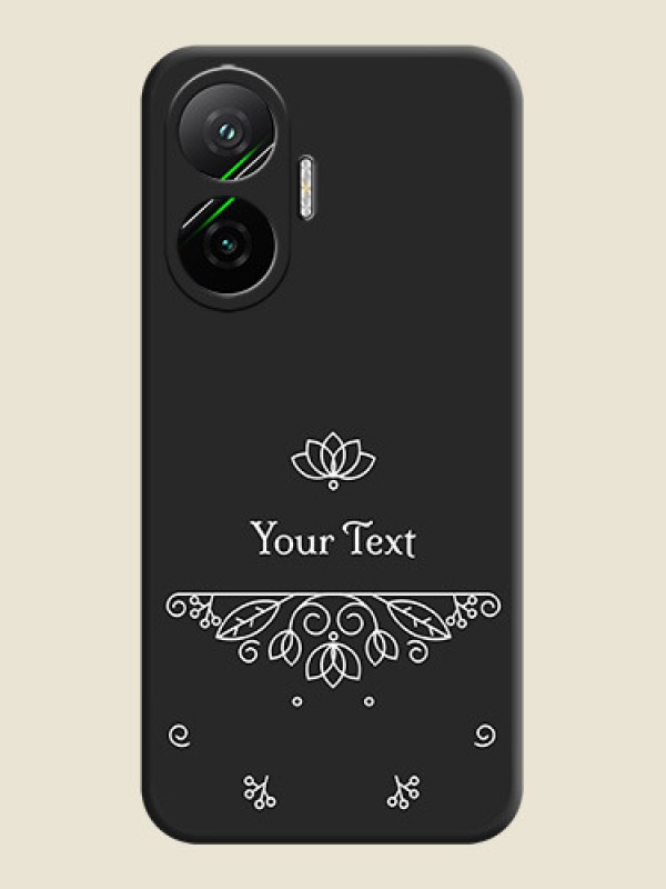 Custom Lotus Garden Custom Text On Space Black Custom Soft Matte Mobile Back Cover - Poco F7 5G - alternate view