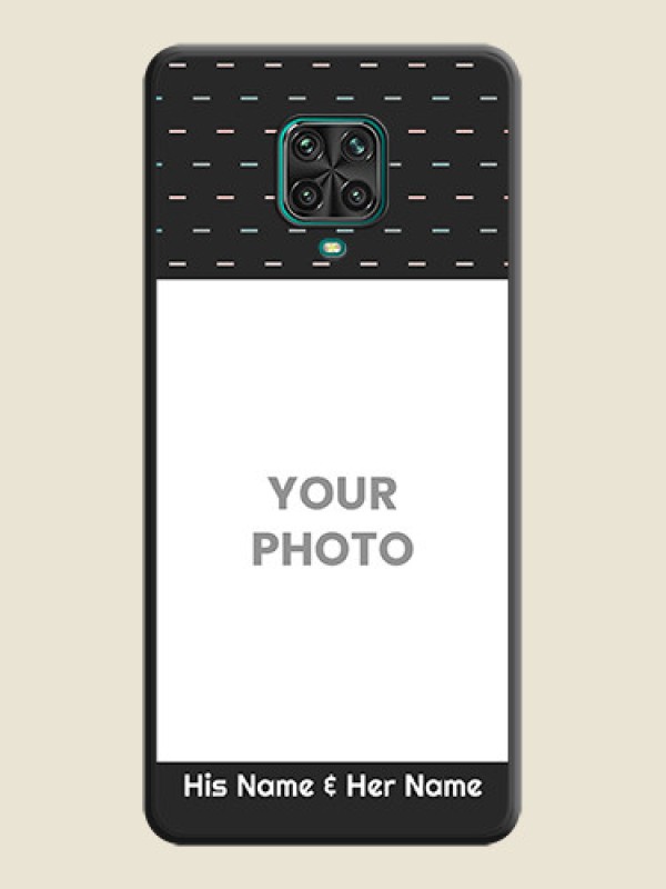 Custom Line Pattern Design with Text on Space Black Custom Soft Matte Phone Back Cover - Poco M2 Pro - alternate view