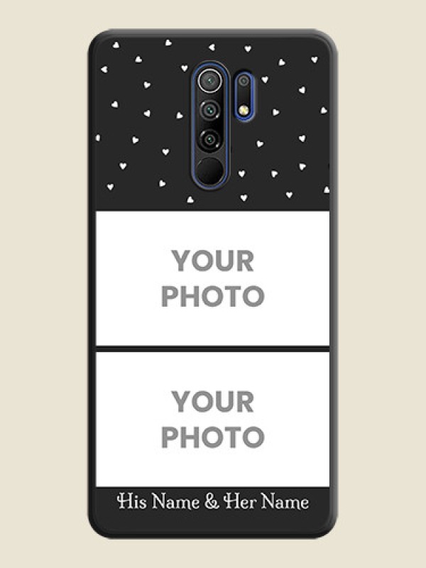 Custom Miniature Love Symbols with Name on Space Black Custom Soft Matte Back Cover - Poco M2 Reloaded - alternate view