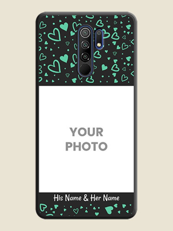 Custom Sea Green Indefinite Love Pattern on Photo on Space Black Soft Matte Mobile Cover - Poco M2 Reloaded - alternate view