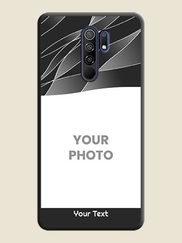 Custom Mixed Wave Lines on Photo on Space Black Soft Matte Mobile Cover - Poco M2 Reloaded - alternate view