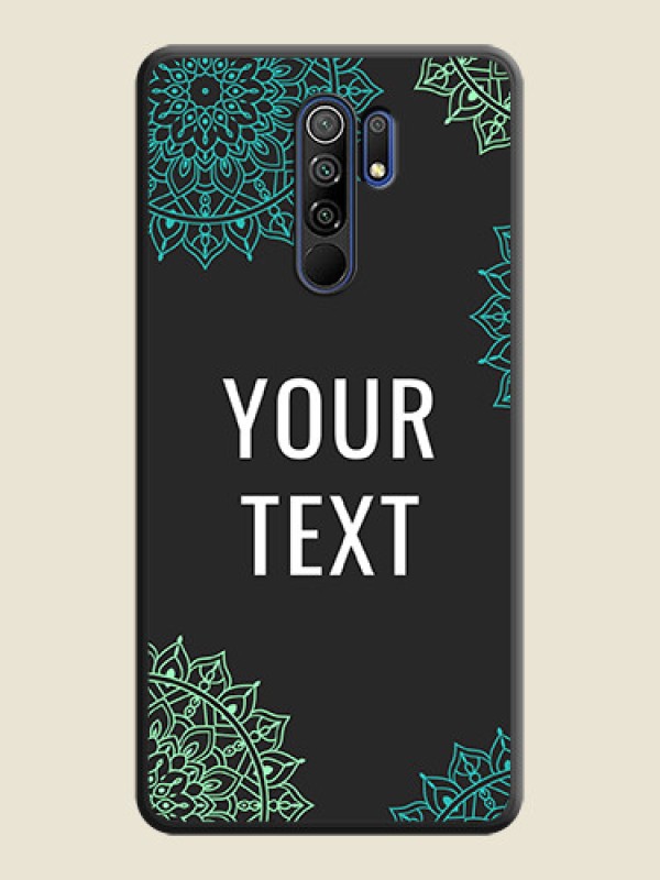 Custom Your Name with Floral Design on Space Black Custom Soft Matte Back Cover - Poco M2 - alternate view