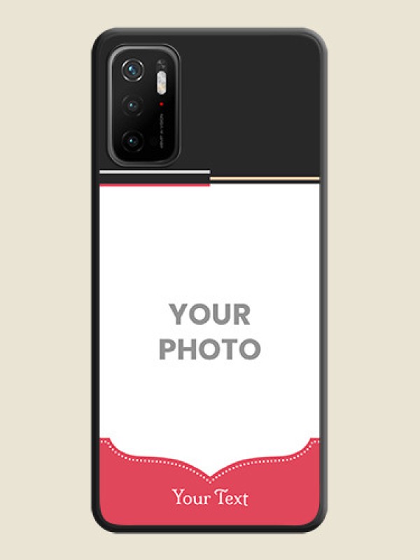 Custom Classic Plain Design with Name on Photo on Space Black Soft Matte Phone Cover - Poco M3 Pro - alternate view