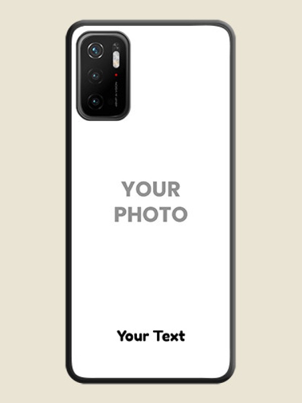 Custom Full Single Pic Upload With Text On Space Black Personalized Soft Matte Phone Covers -Poco M3 Pro - alternate view