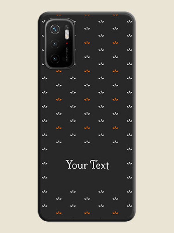 Custom Simple Pattern With Custom Text On Space Black Personalized Soft Matte Phone Covers -Poco M3 Pro - alternate view