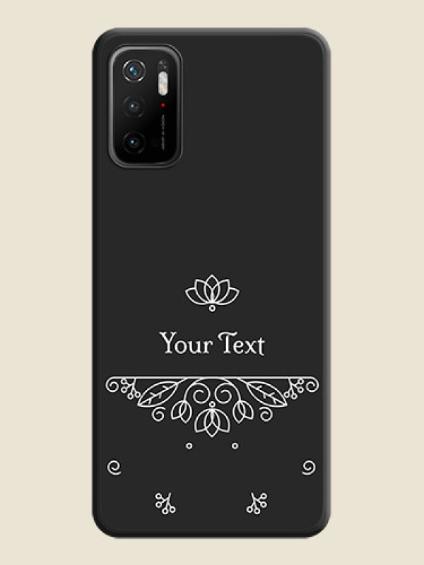 Custom Lotus Garden Custom Text On Space Black Personalized Soft Matte Phone Covers -Poco M3 Pro - alternate view
