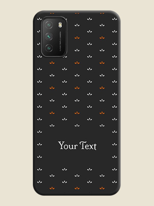Custom Simple Pattern With Custom Text On Space Black Personalized Soft Matte Phone Covers -Poco M3 - alternate view