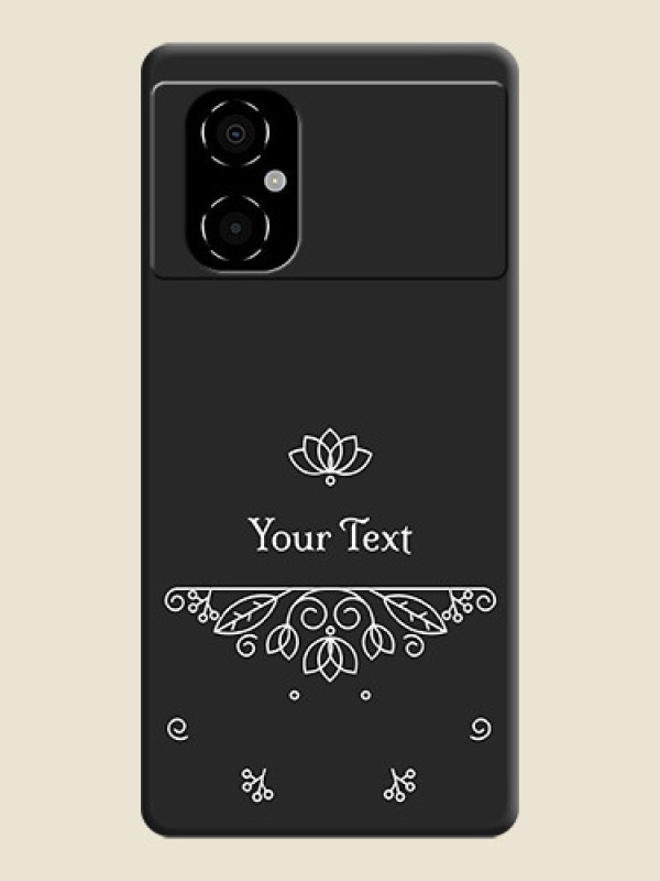 Custom Lotus Garden Custom Text On Space Black Personalized Soft Matte Phone Covers -Poco M4 5G - alternate view